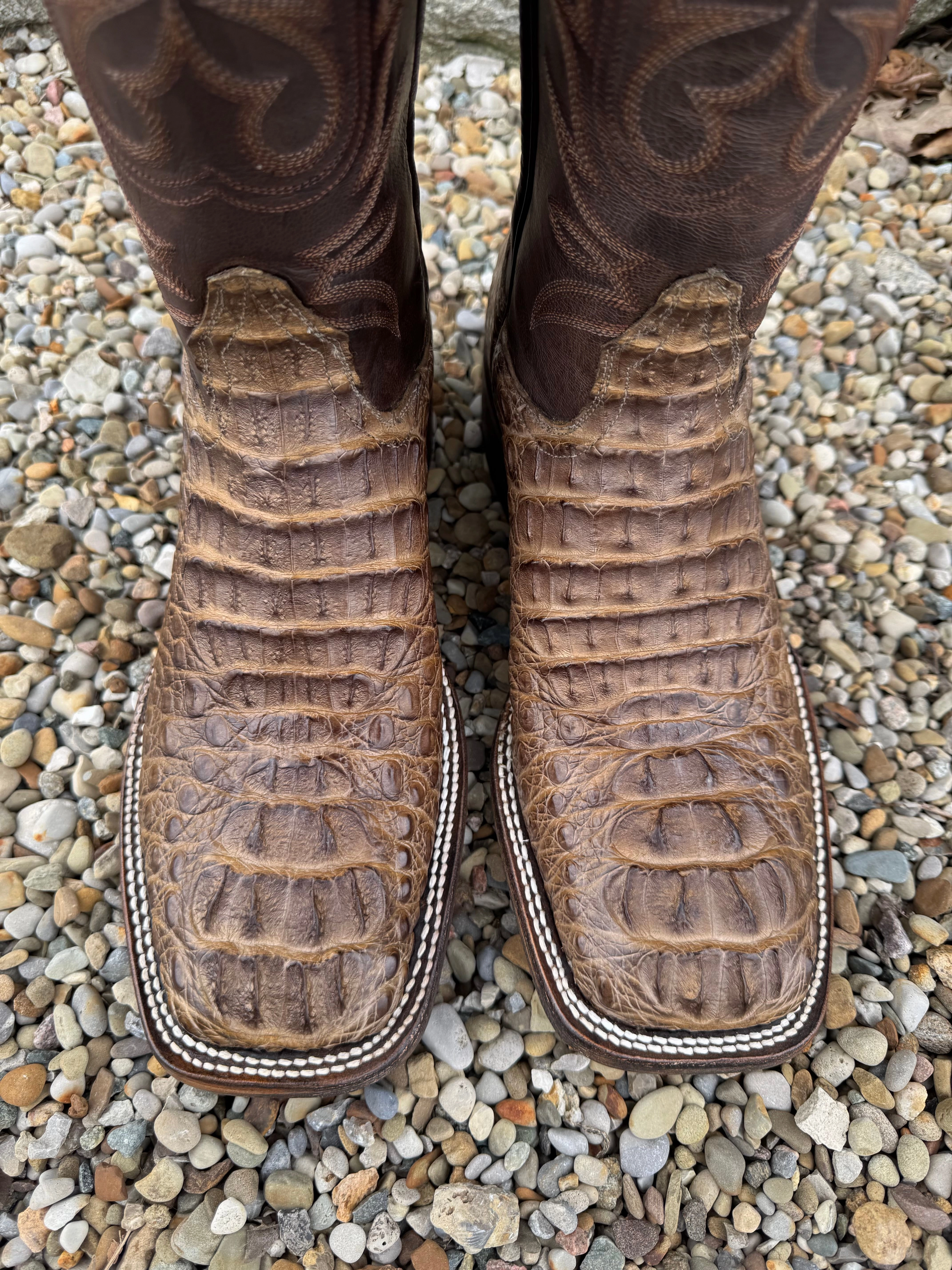 Black Jack Mens Zebra Choco Mink Caiman Hornback Square Toe Cowboy Boots ZCM7731-96 Elastic Ankle Versatile use