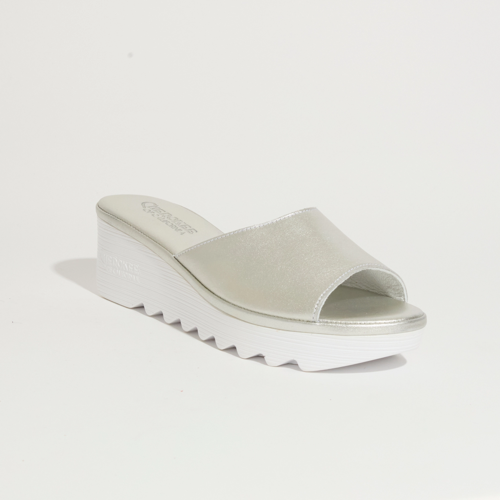 Cindy Mid Beep Silver White Bottom Nude Calm