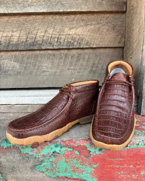 Toe Guard Carry Easy Twisted X Men's Ginger Caiman Print Leather Chukka Driving Moc MDM0103