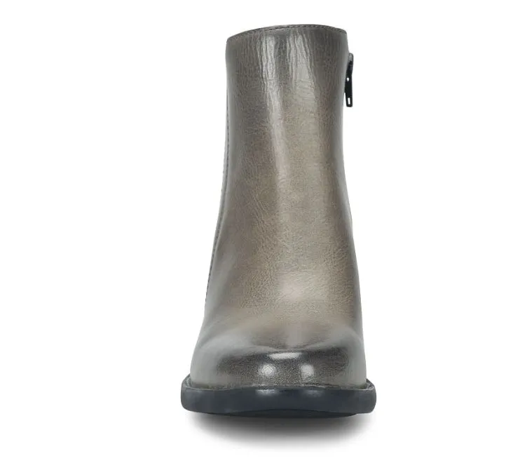 Water Repellent Adjustable Strap Born Women's Henni Grey Leather Monument Chelsea Ankle Boot BR0065422