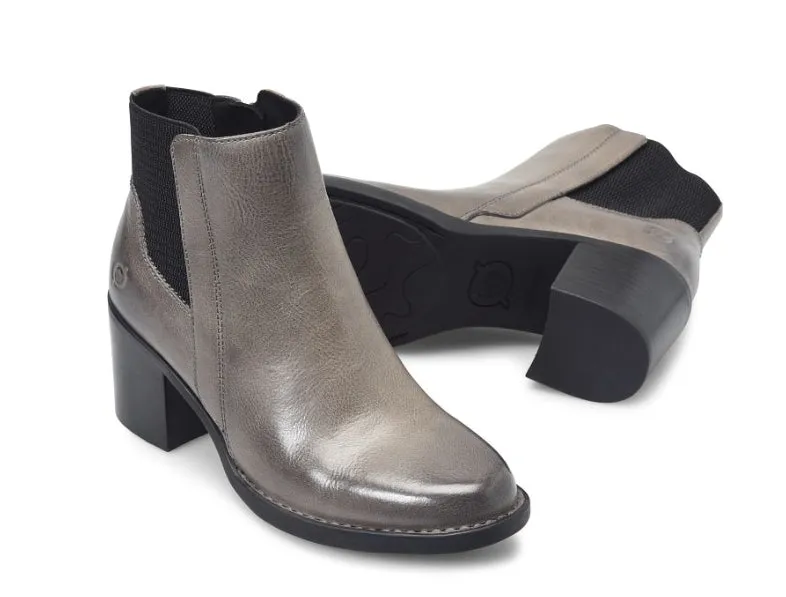 Snow protection Born Women's Henni Grey Leather Monument Chelsea Ankle Boot BR0065422