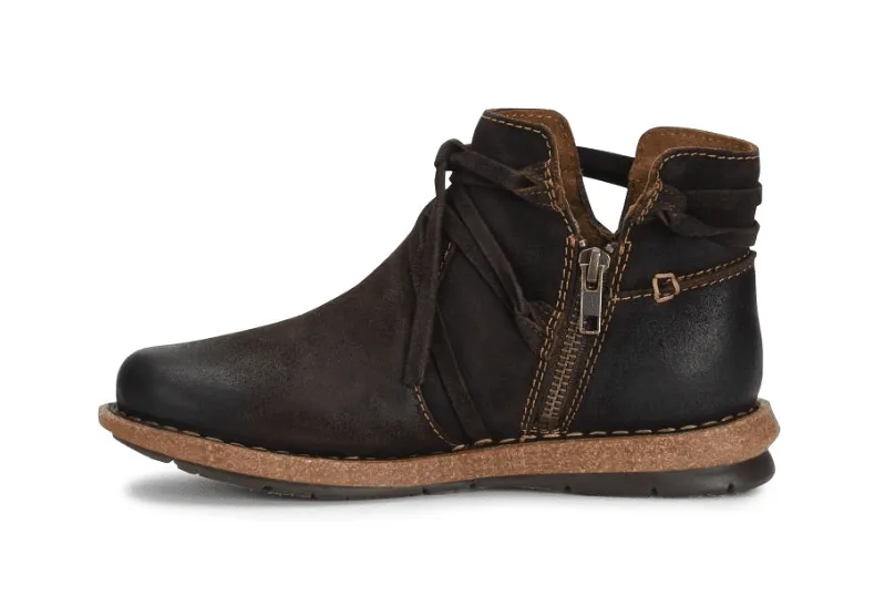 Born Women's Tarkiln Expresso Dark Brown Suede Leather Distressed Bootie BR0013648 Fashion Utility