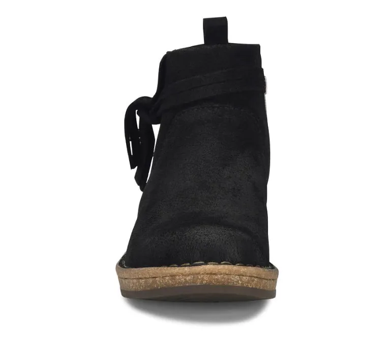Outdoor Use Stylish Design Born Women's Vaughn Black Distressed Suede Leather Wedge Ankle Boot BR0062309