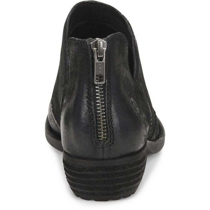 Born Women's Black Suede Leather Kerri Short Bootie Shoe D89909 Support Cushion Ankle Lock