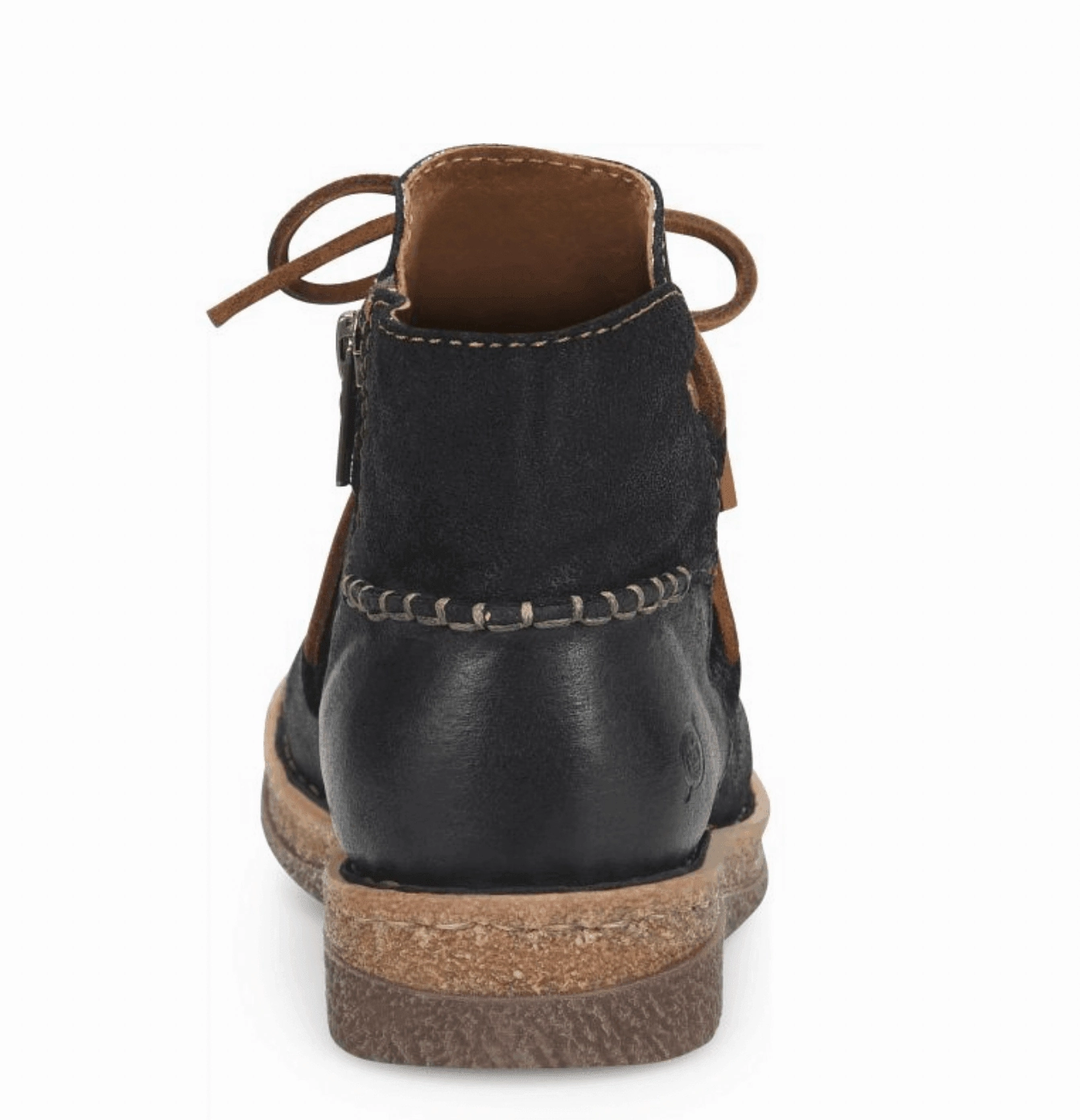 Born Women's Calyn Distressed Black Suede Leather Bootie Ankle Boot BR0027609 Comfortable toe box