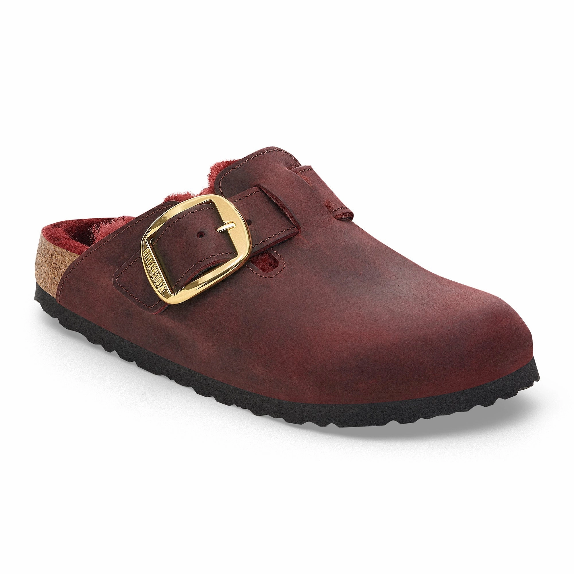 Boston Big Buckle | Oiled Leather/Shearling | Zinfandel Outdoor Edge Smart Fit