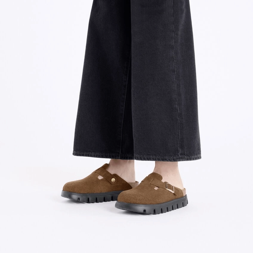 Boston Chunky | Suede | Dark Tea - clog - Birkenstock