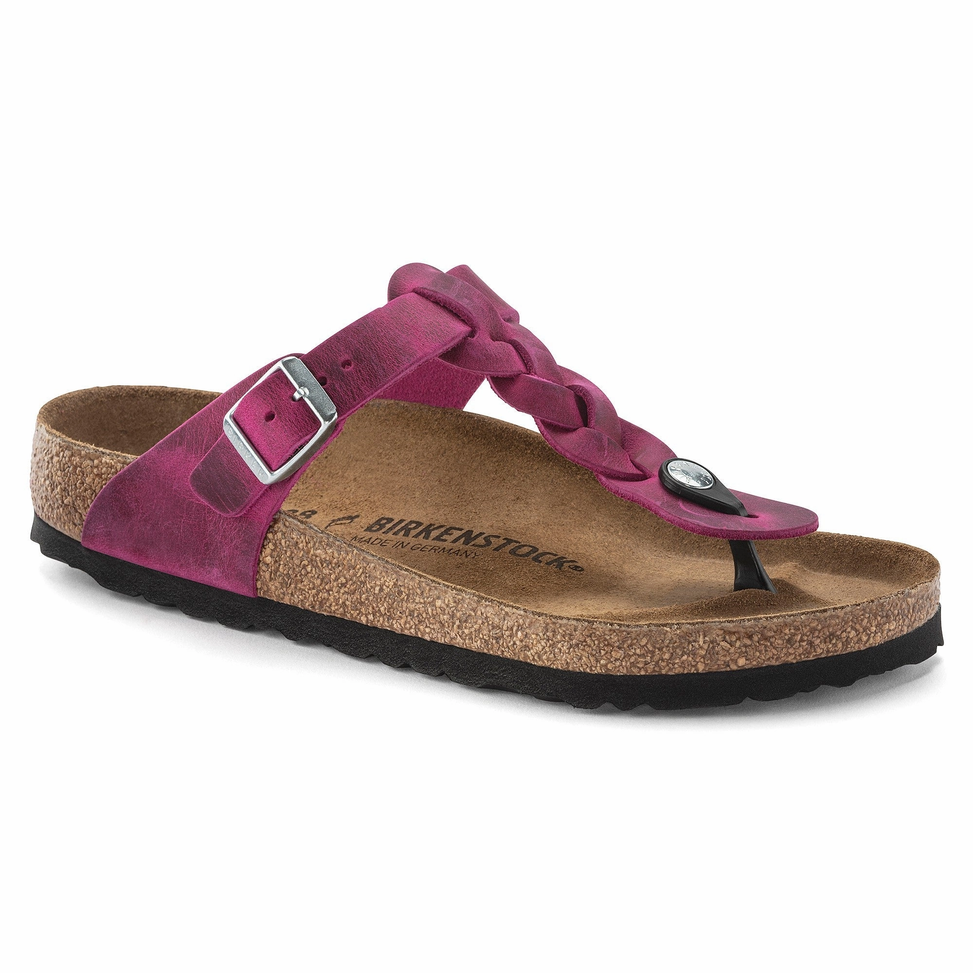 Ground Hug Gizeh Braided | Oiled Leather | Festival Fuchsia