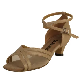 Anti Odor Busy Professionals 1.3" Harper -- Thick Heel Latin Sandal -- Tan