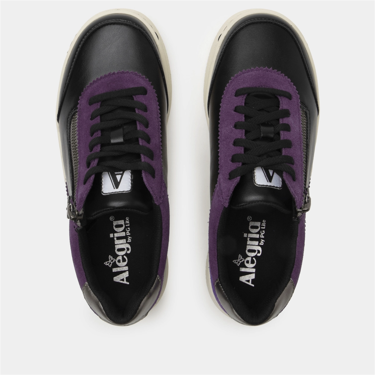 Averie | Suede/Vegan Leather | Black/Purple Quick Flow Street Glow
