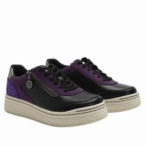 Wool Warm Rubber Outsole Averie | Suede/Vegan Leather | Black/Purple
