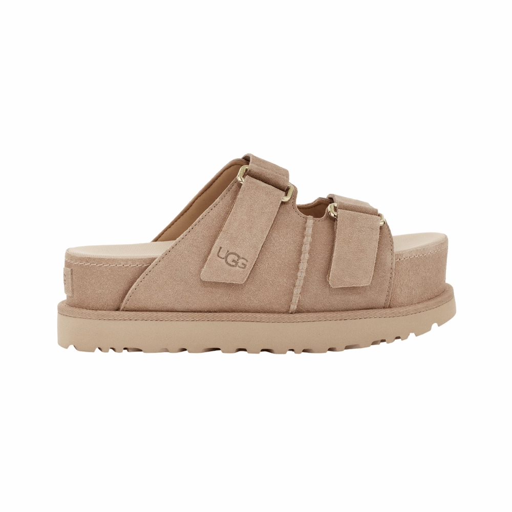 Rock Guard Goldenstar Hi Slide | Women | Suede | Sand
