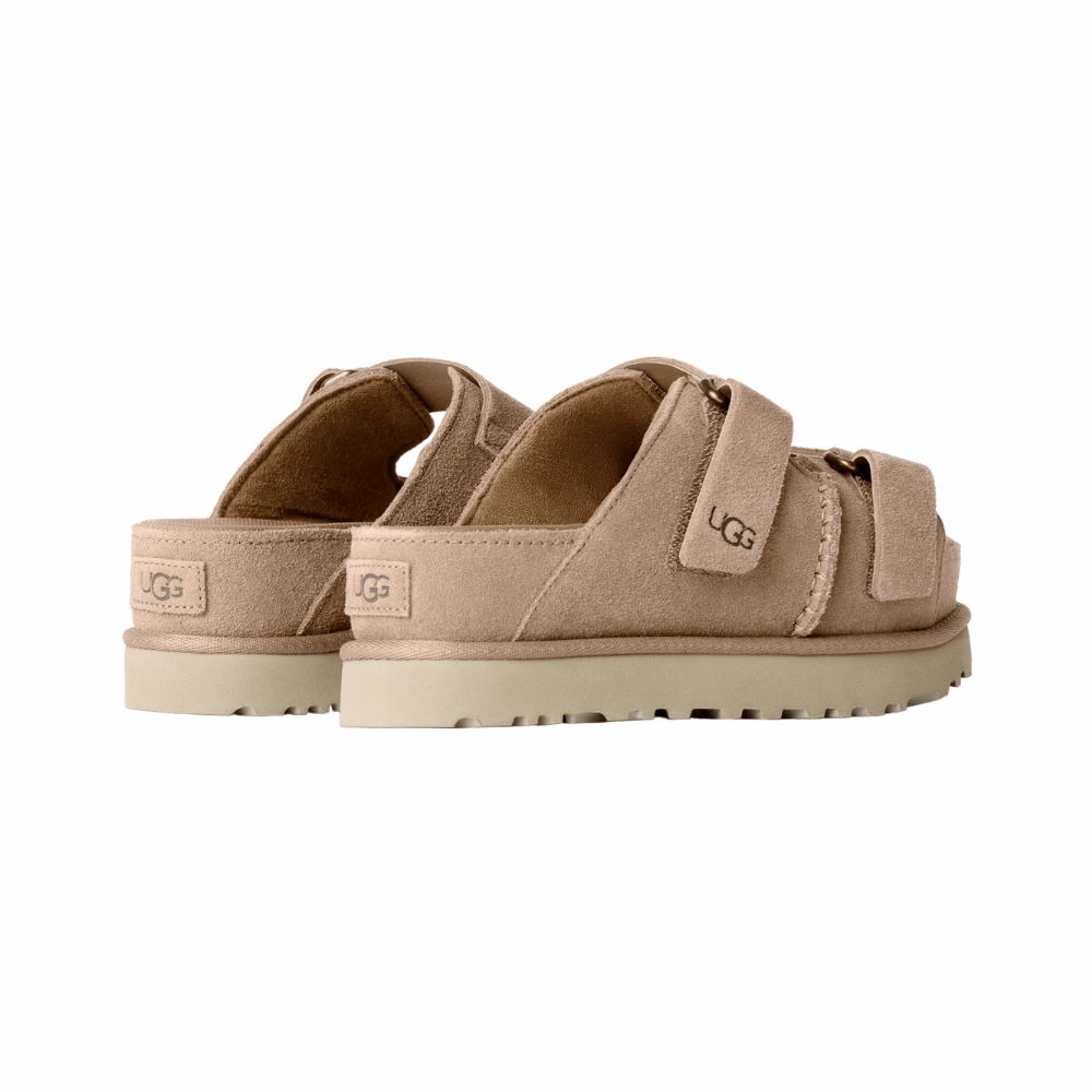 Fresh Drop Goldenstar Hi Slide | Women | Suede | Sand