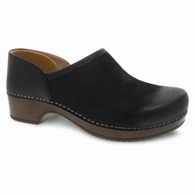 Brenna | Burnished Suede | Black - Clog - Dansko