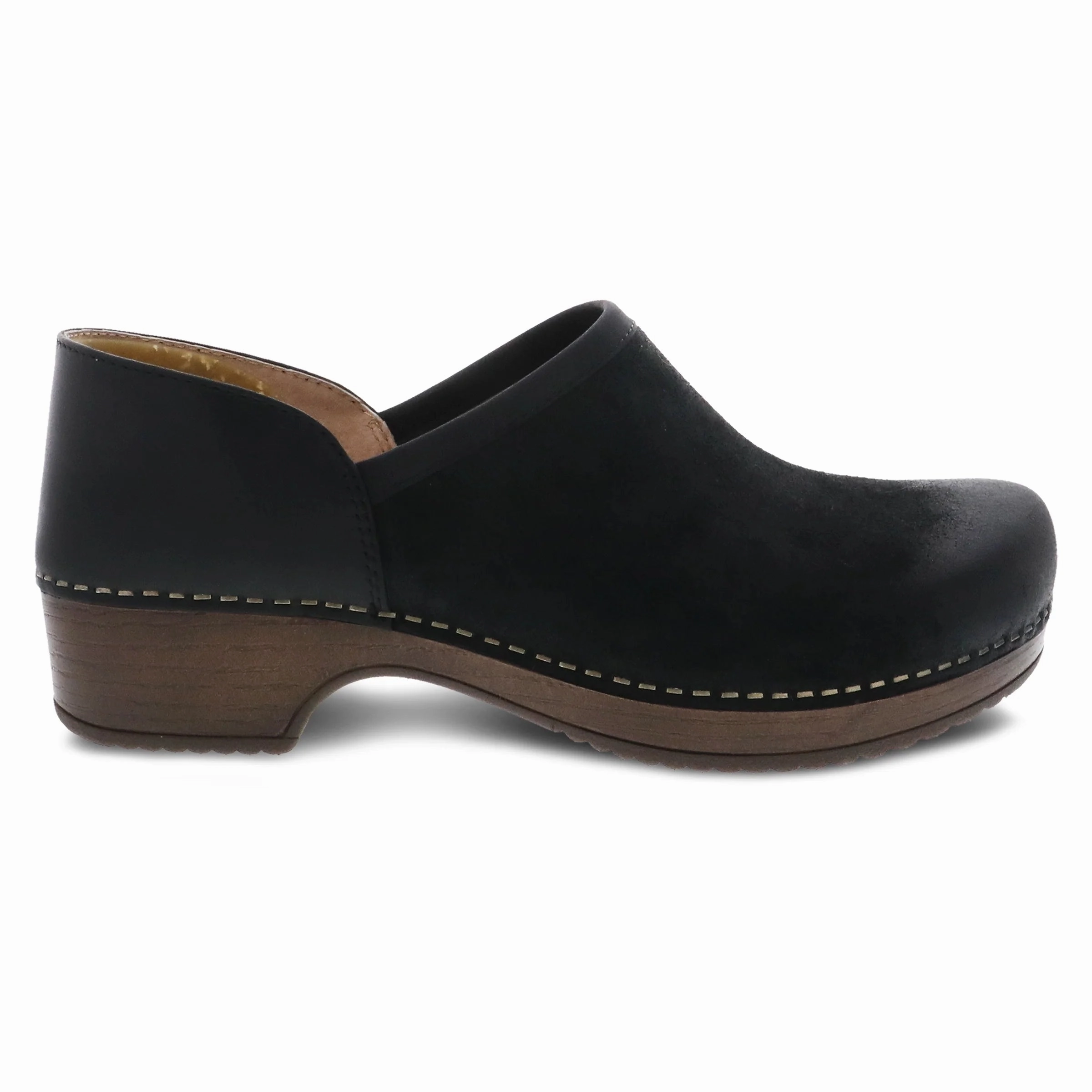 Brenna | Burnished Suede | Black - Clog - Dansko