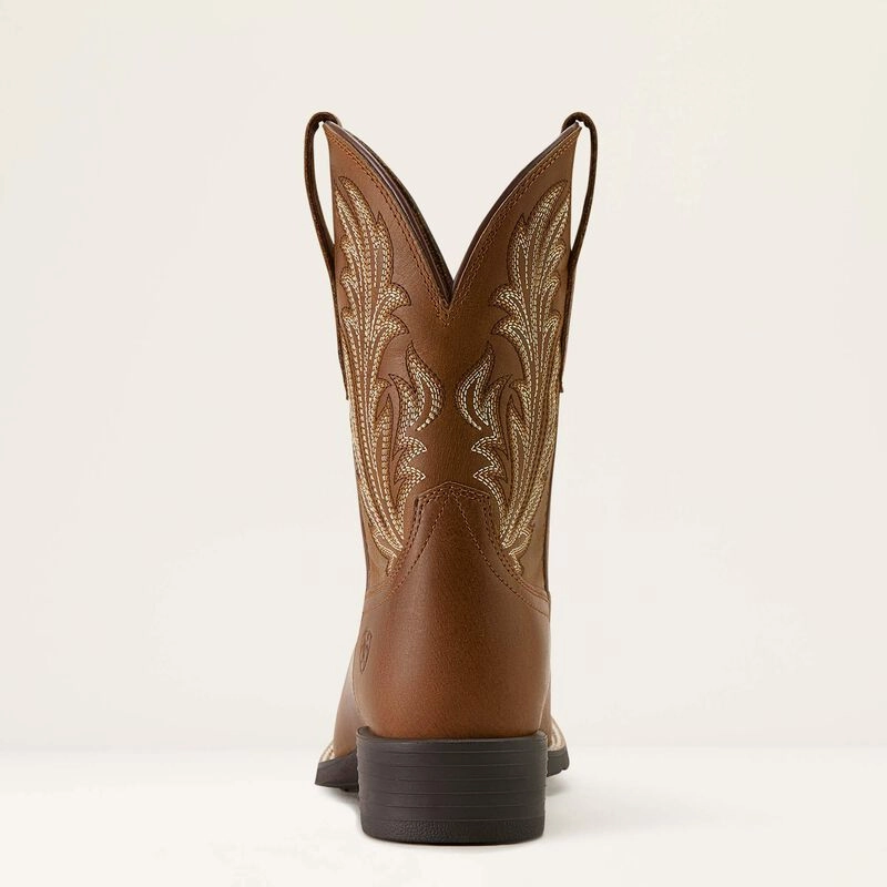 Ariat Women's Round Up Filly 9" Brown Wide Square Toe Western Cowgirl Boots 10064074 Walk Easy Outdoor Freedom