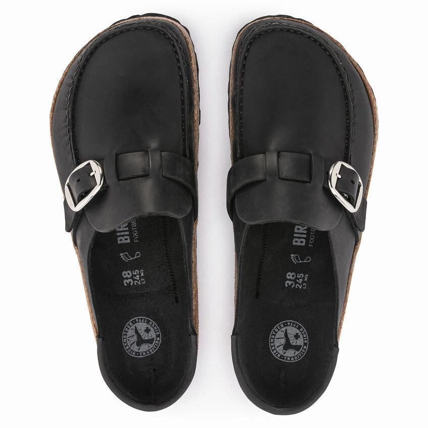 Buckley Ring Buckle | Oiled Leather | Black Garden Walk Joy Step