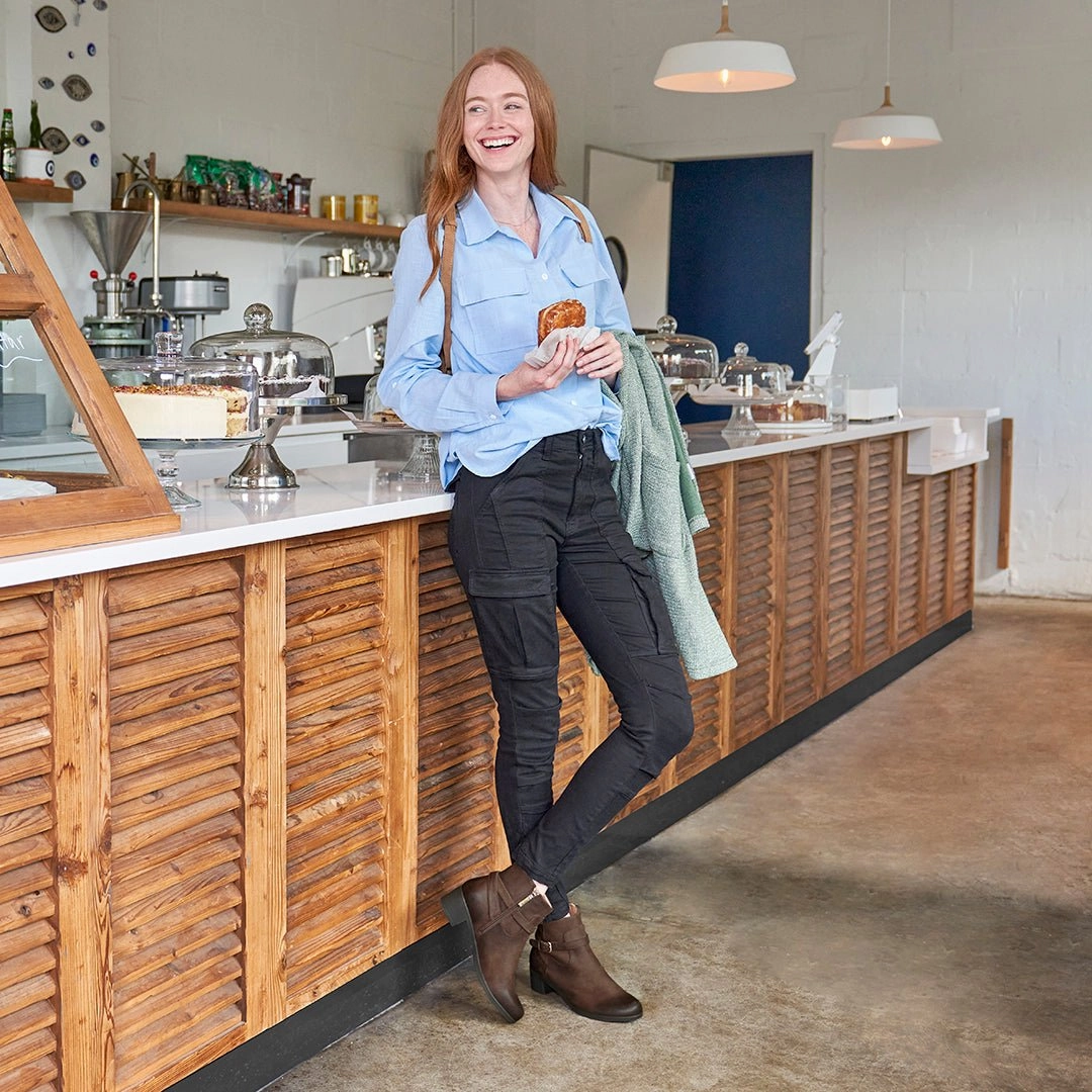 Cagney Waterproof | Burnished Suede | Brown Peace Step