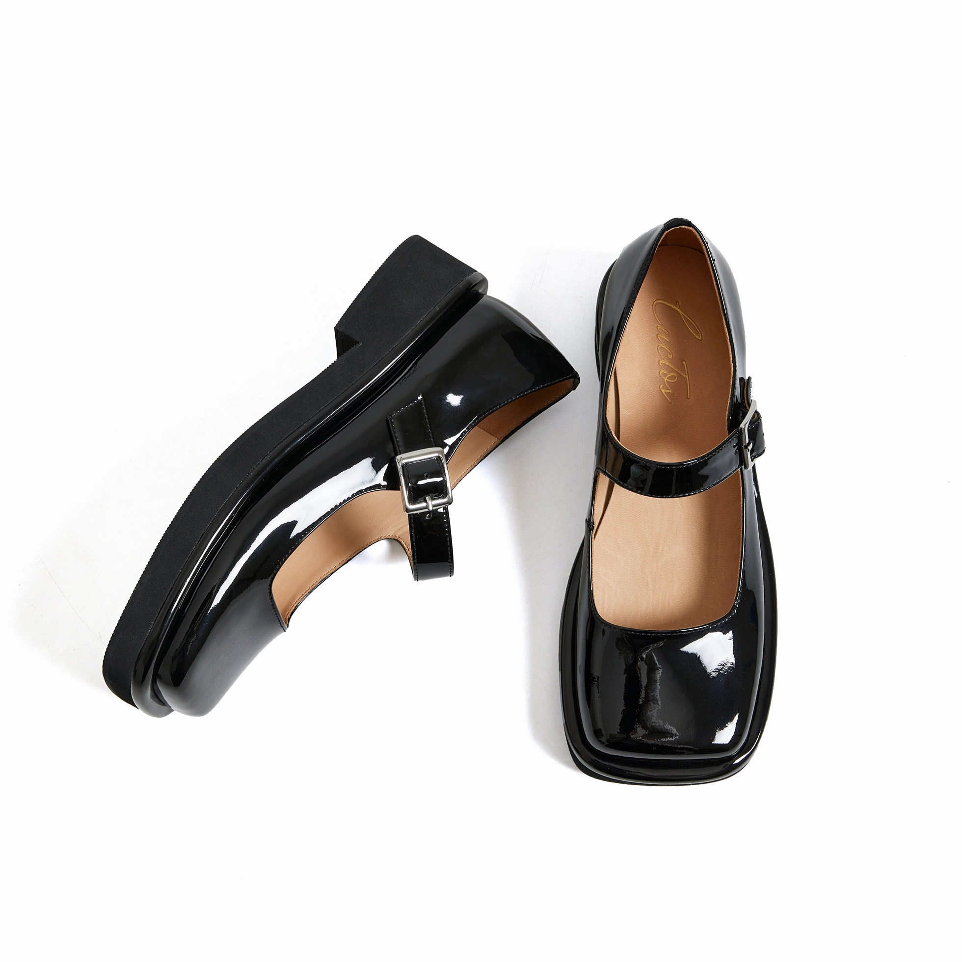 Camelia Mary Jane Handmade Retro Wide Square-Toe Lolita Shoes Trend Hot Street Ball