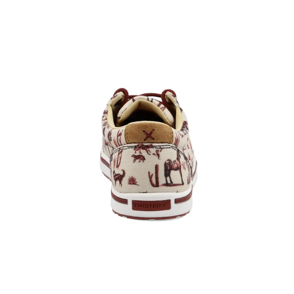 Kid Fun Kids Twisted X Maroon and Ivory Kicks YCA0013