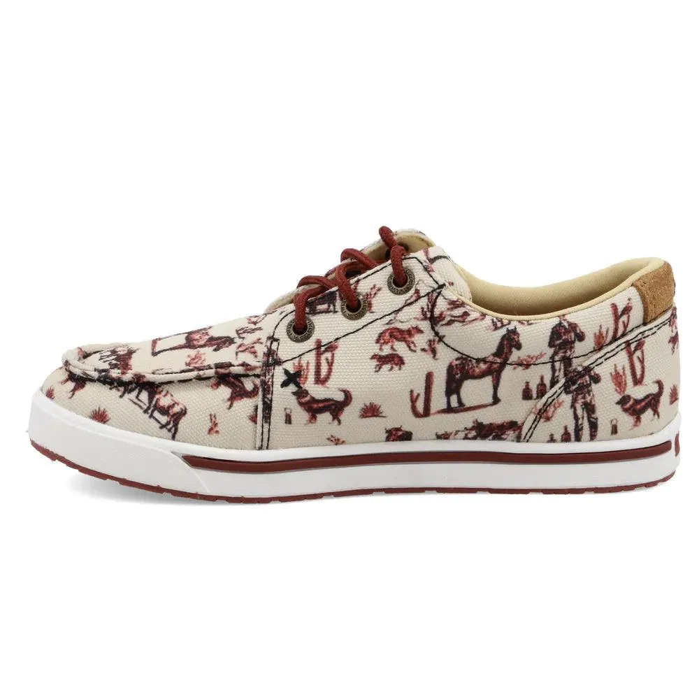 High Shaft Kids Twisted X Maroon and Ivory Kicks YCA0013