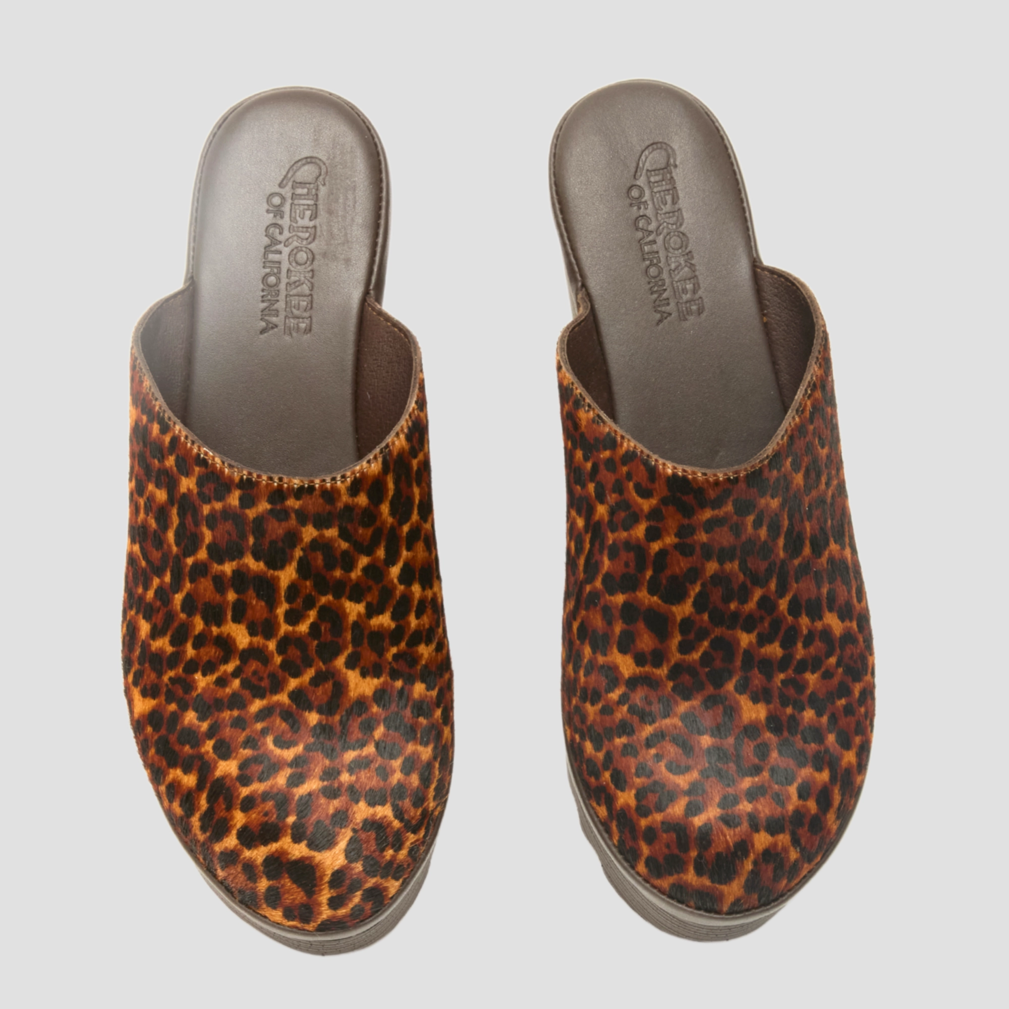 Jenny High Beep Dark Cheetah Chocolate Bottom Flexible Fit Bright Gold