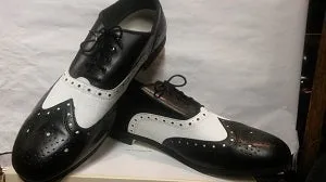 Charleston -- Swing Oxford -- Black/White Foot Support Non Slip Standing Workers