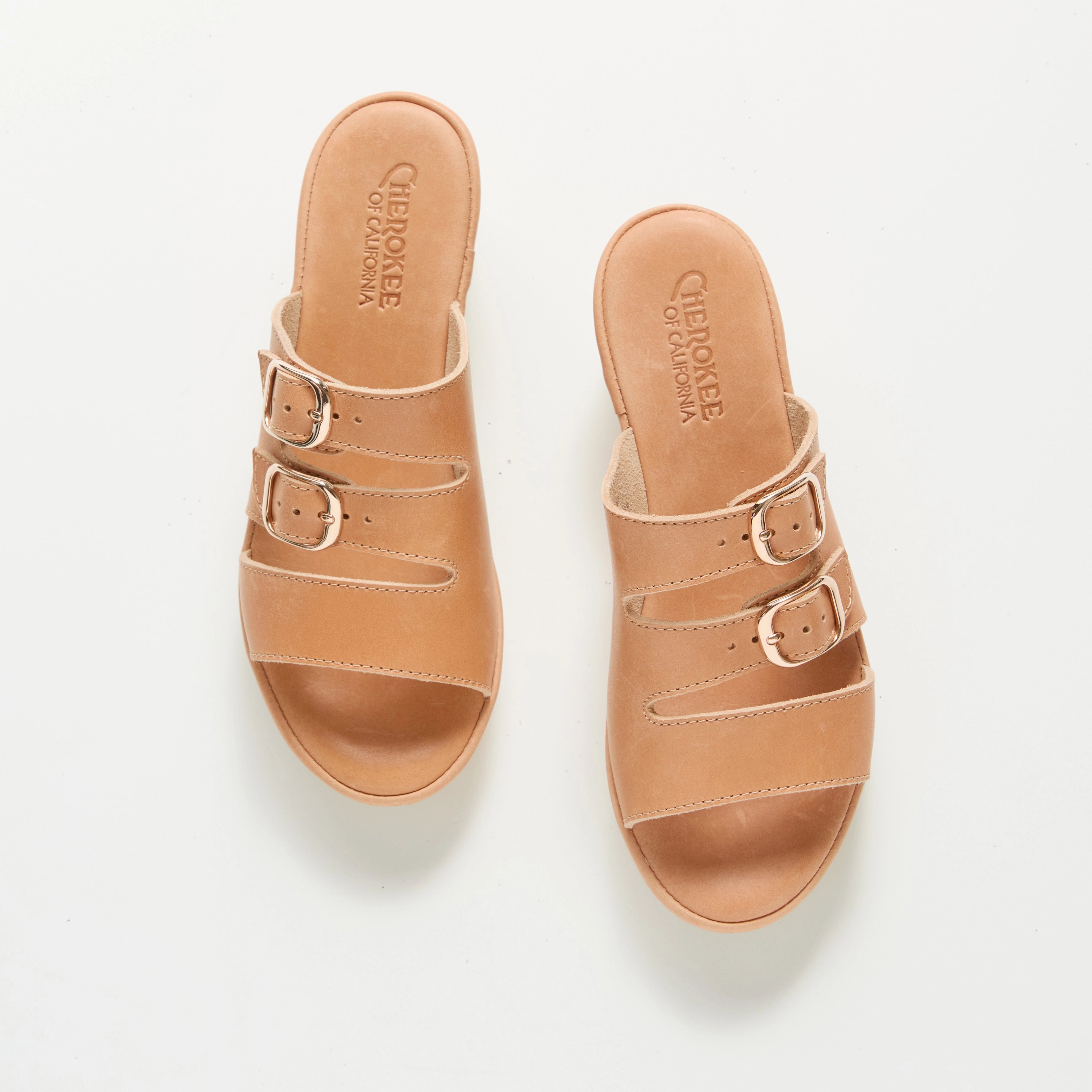 Charlotte Mid Beep - Natural Leather Premium Heels Sandals