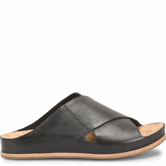 Mule Style Relaxed Look Tutsi Cross-Band | Black | Leather