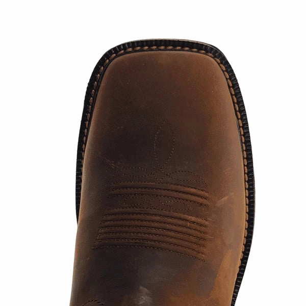 R.Watson Men's Hazel Bay Leather Waterproof Square Toe Work Boots RW1010WP Office Smart Durable Stitching