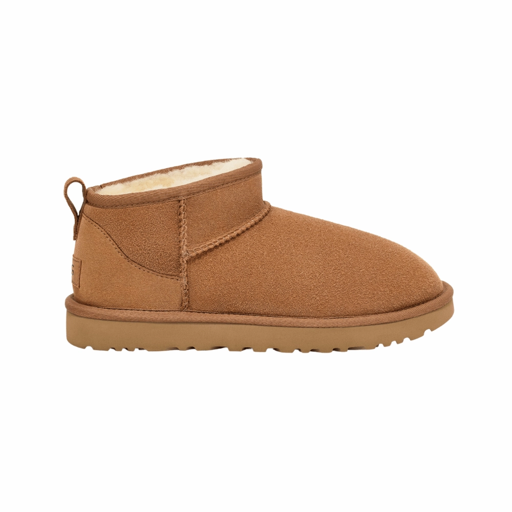 Classic Ultra Mini | Women | Sheepskin | Chestnut Comfort Outsole Sail Vibe