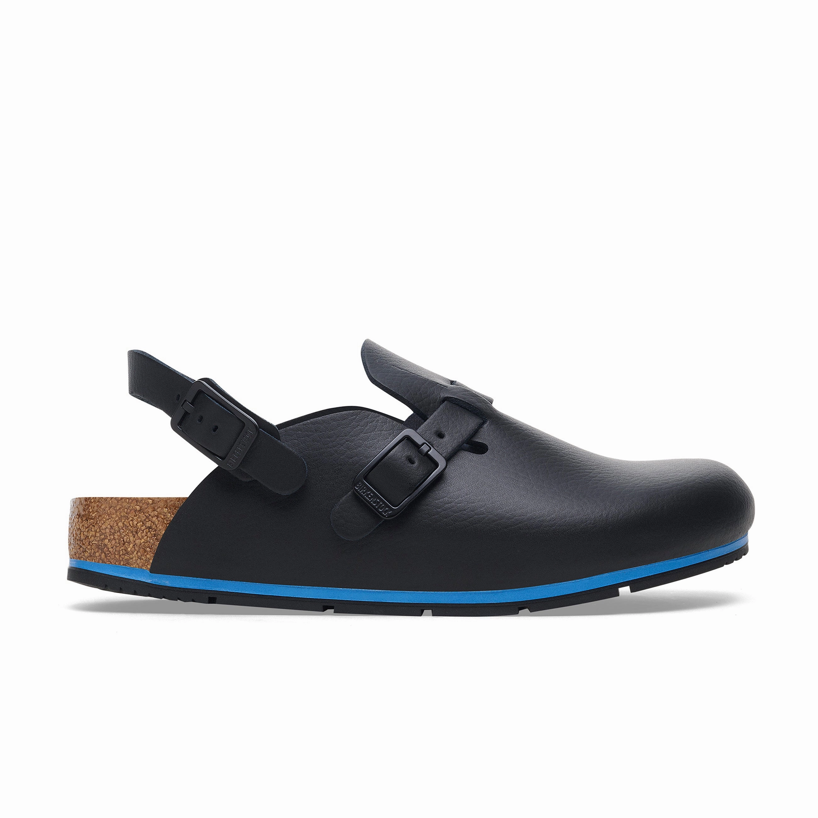 Walking-Friendly Shoes buckle Kay Pro Black PU Coated Natural Leather