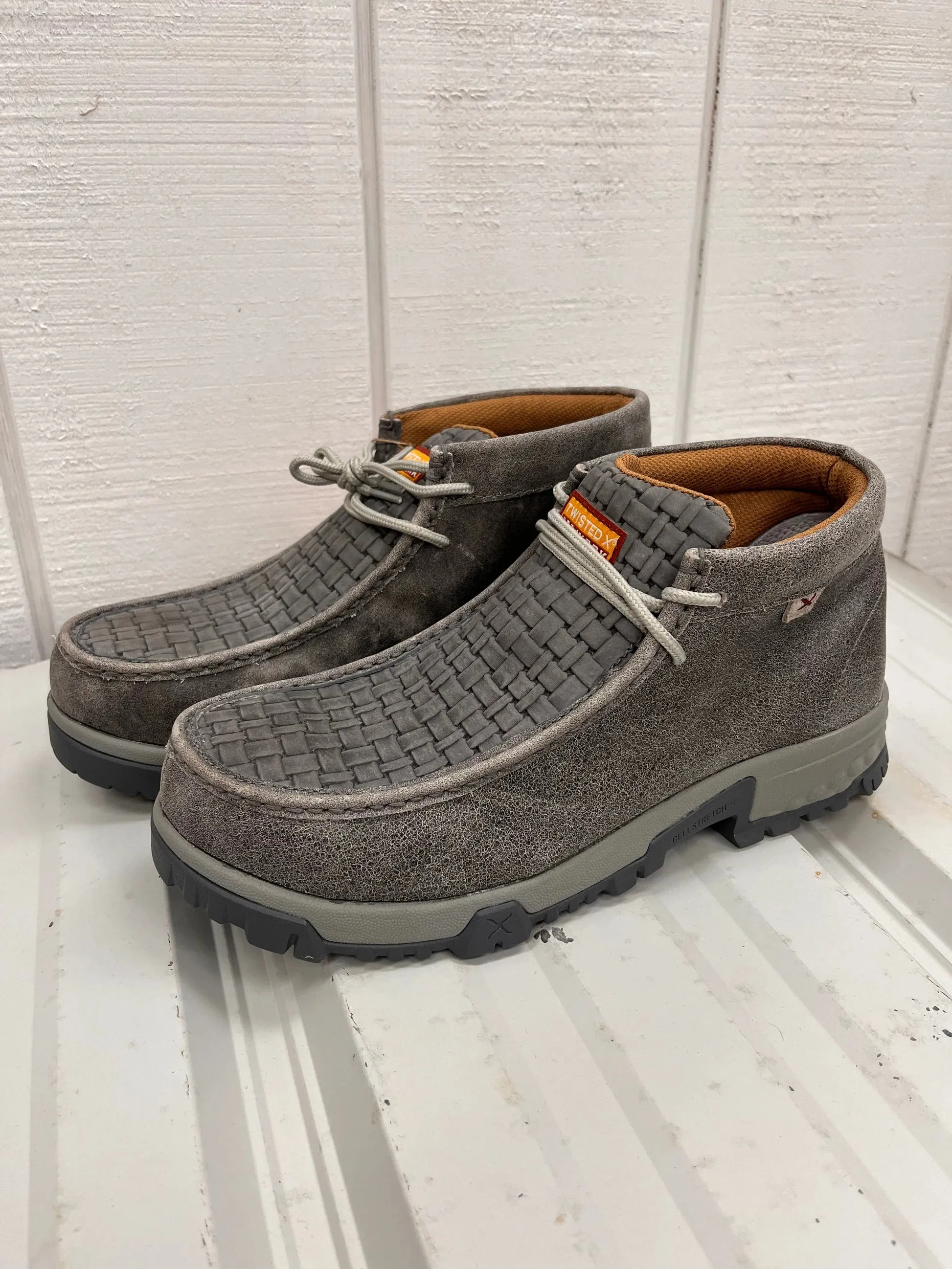 Quick Drying Fashionable Twisted X Men's Grey Chukka Driving Nano Safety Toe Work  Shoe MXCN001