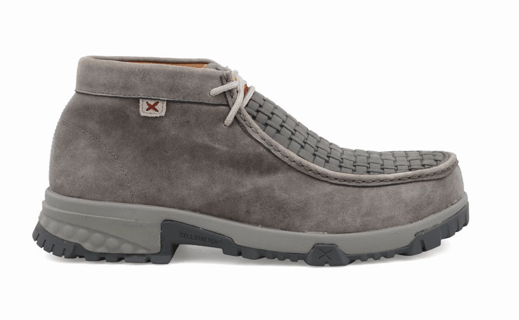 Soft Interior Twisted X Men's Grey Chukka Driving Nano Safety Toe Work  Shoe MXCN001