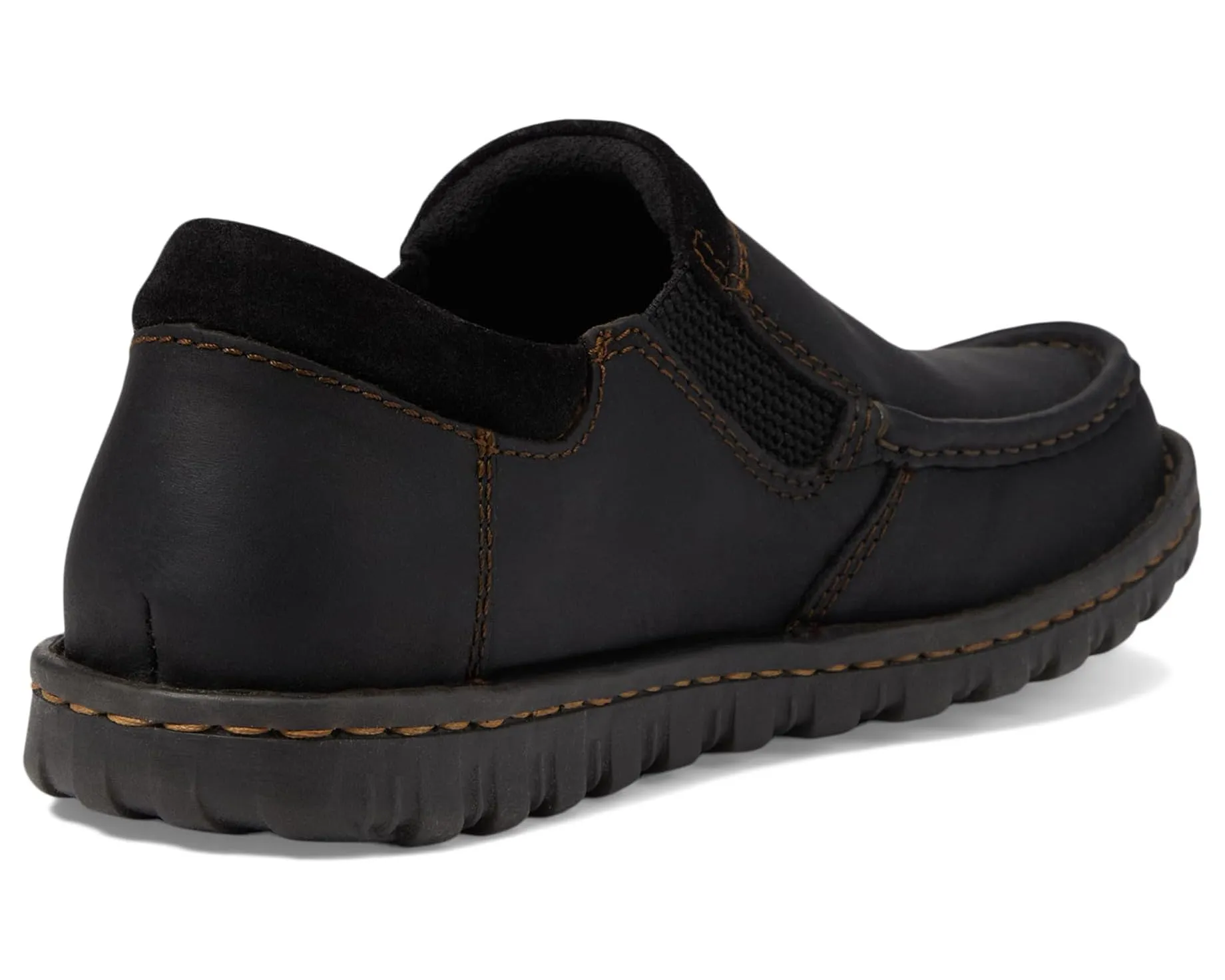 Born Men's Gudmund Black Leather Slip On Hand Crafted Casual Shoes H65103 Pet Walk Field Hike