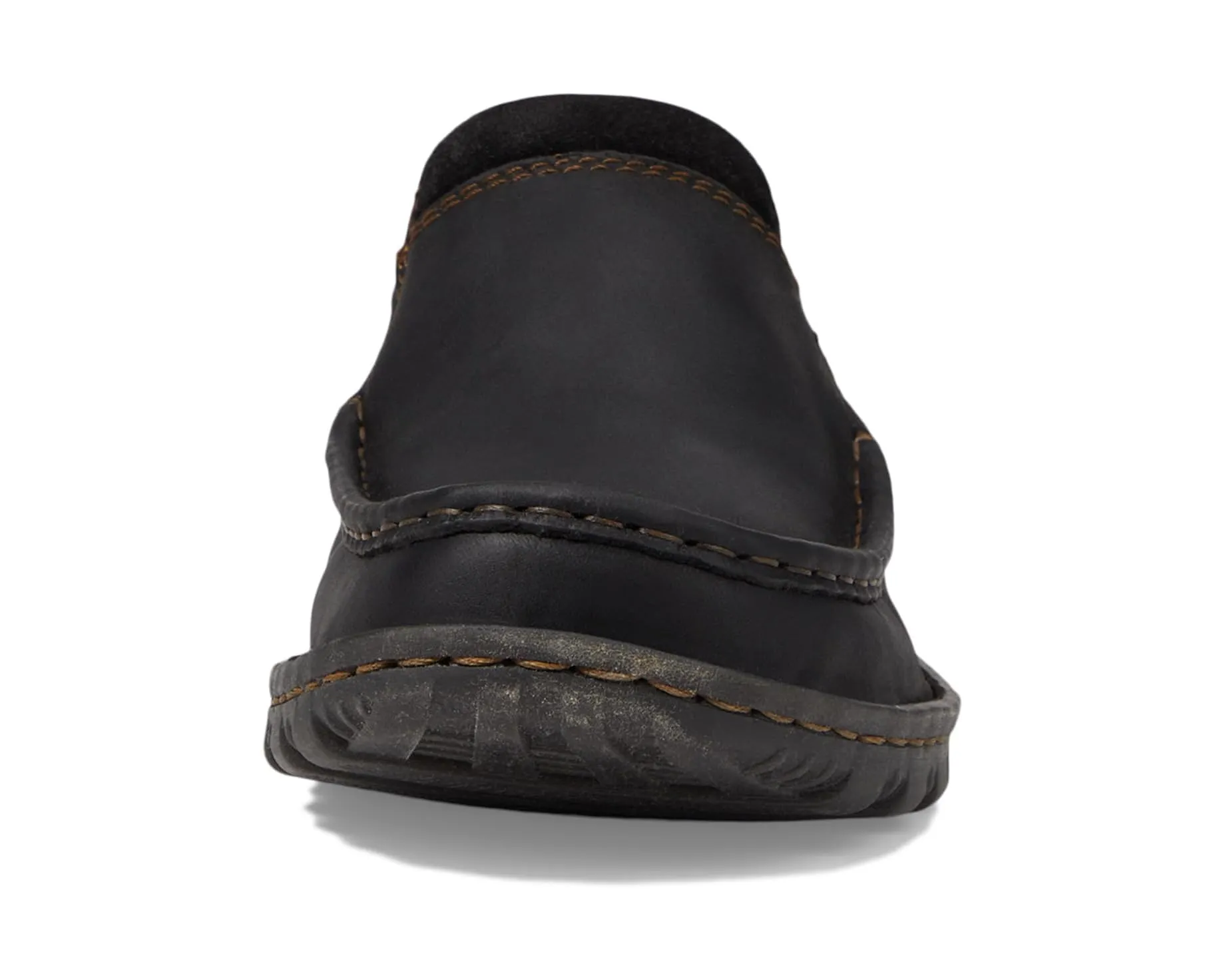 Born Men's Gudmund Black Leather Slip On Hand Crafted Casual Shoes H65103 Ice Grip Cosmic Glow