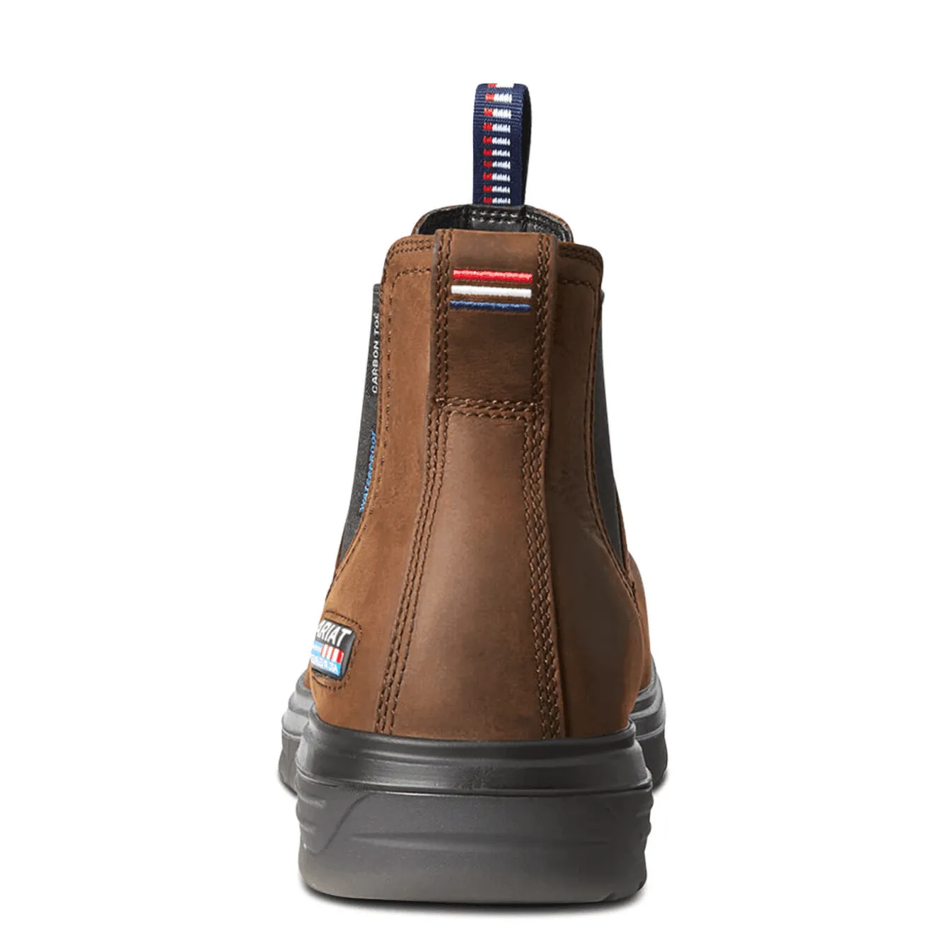 Trail Use Ariat Men's Turbo Chelsea USA Assembled Waterproof Carbon Toe Work Boot 10036738