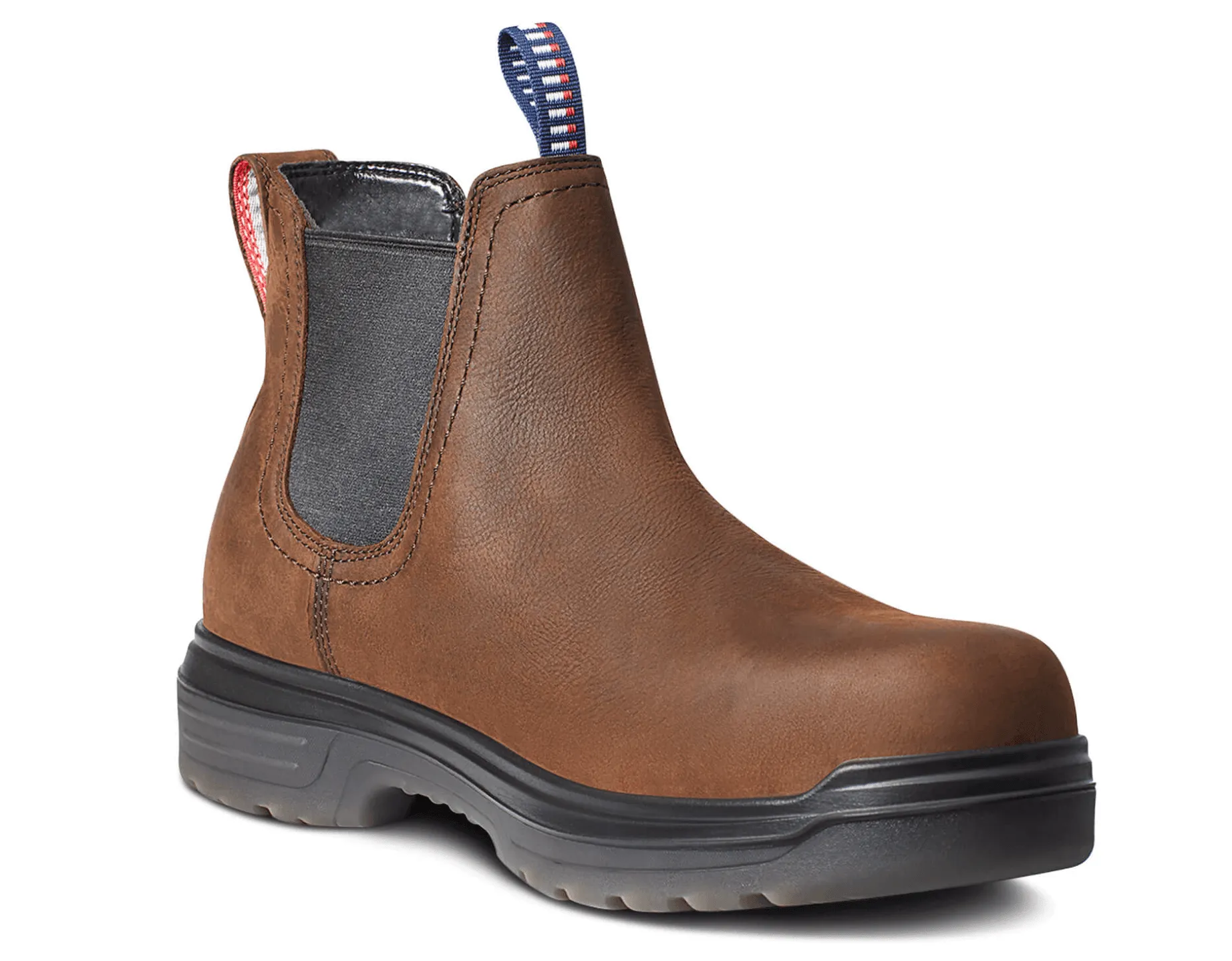 Ariat Men's Turbo Chelsea USA Assembled Waterproof Carbon Toe Work Boot 10036738 Punk Bold