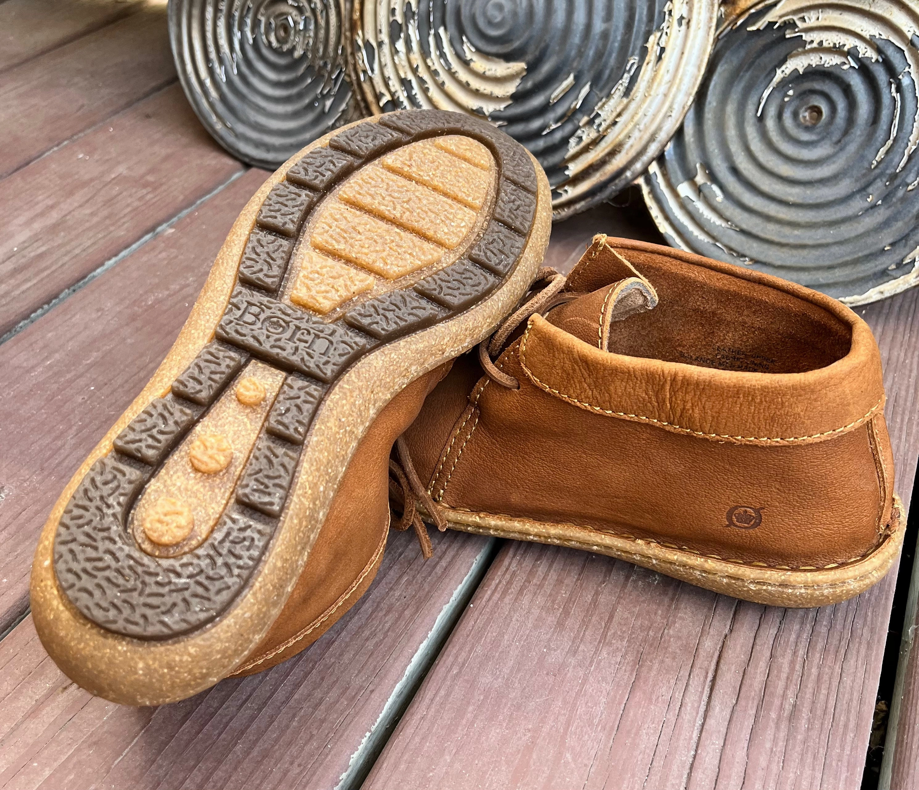 Fight Mode Vital Step Born Women's Nuala Maple Leaf Rust Soft Leather Booties Moccasins BR0019226