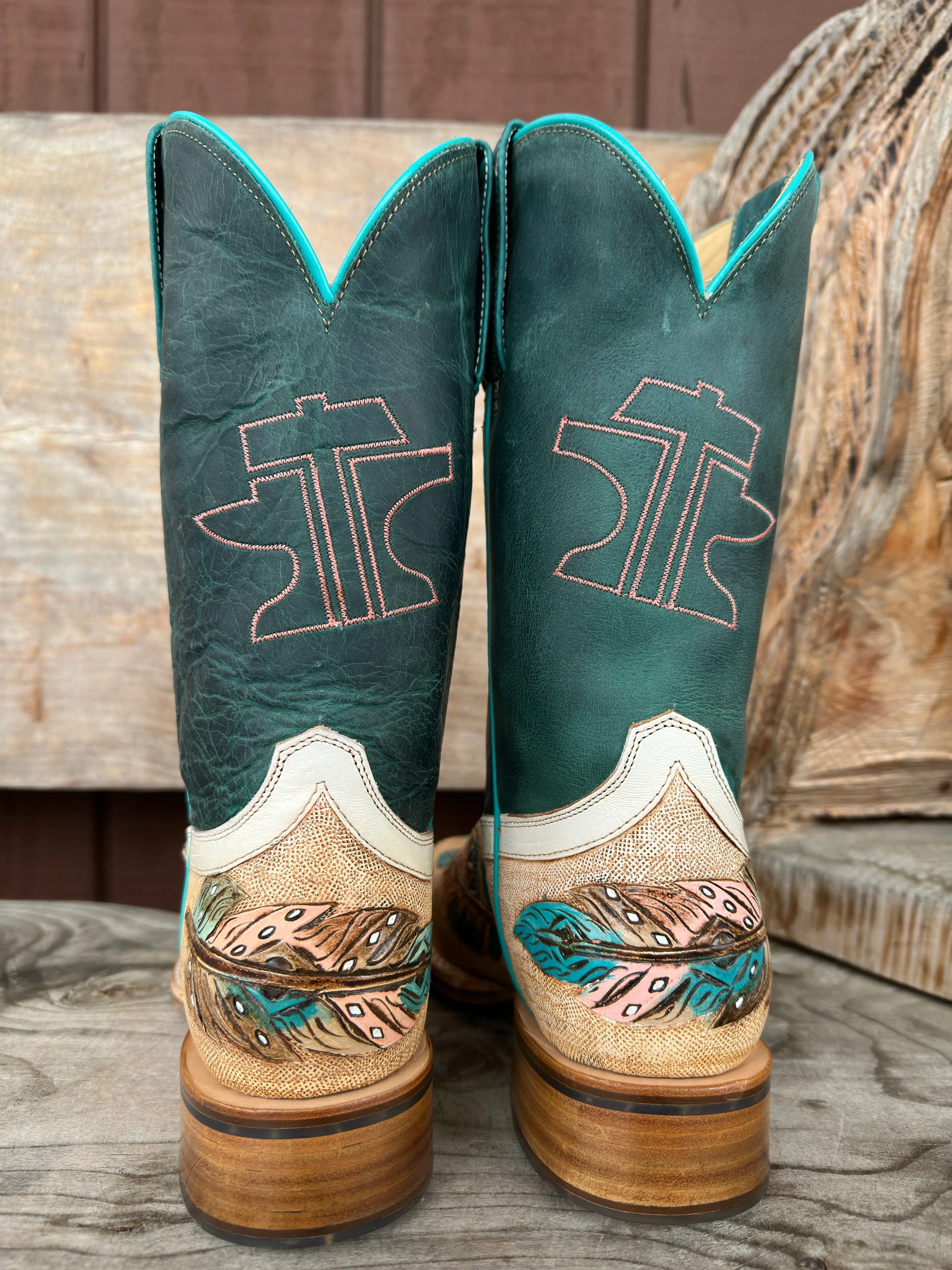 Machine washable Tin Haul Women's Birds of a Feather Square Toe Western Cowgirl Boots 0007-1541