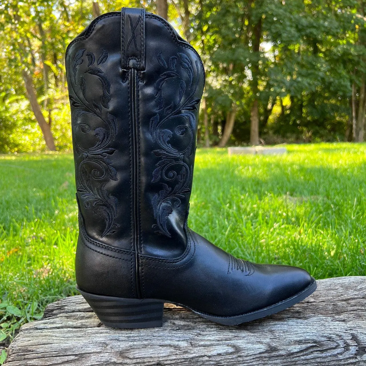 Comfortable Flex Twisted X Women's 12" Western Black Round Toe Boot WWT0038