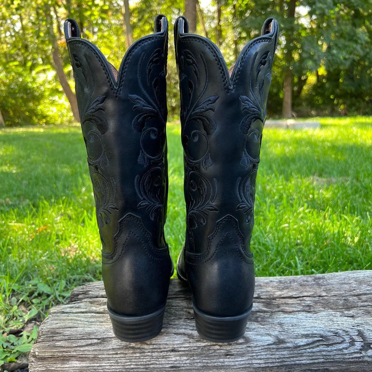 Twisted X Women's 12" Western Black Round Toe Boot WWT0038 Grey Storm