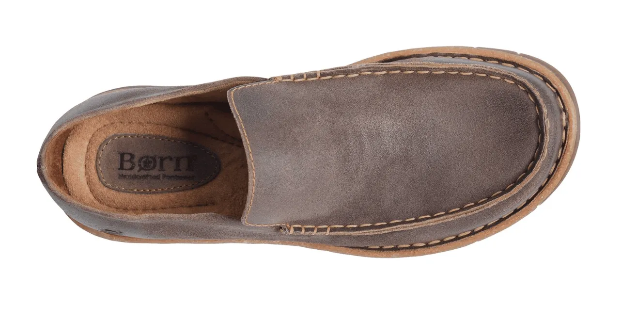 Wear-Ready Shoes Born Men's Baylor Taupe Suede Leather Slip On Casual Shoes BM0009917