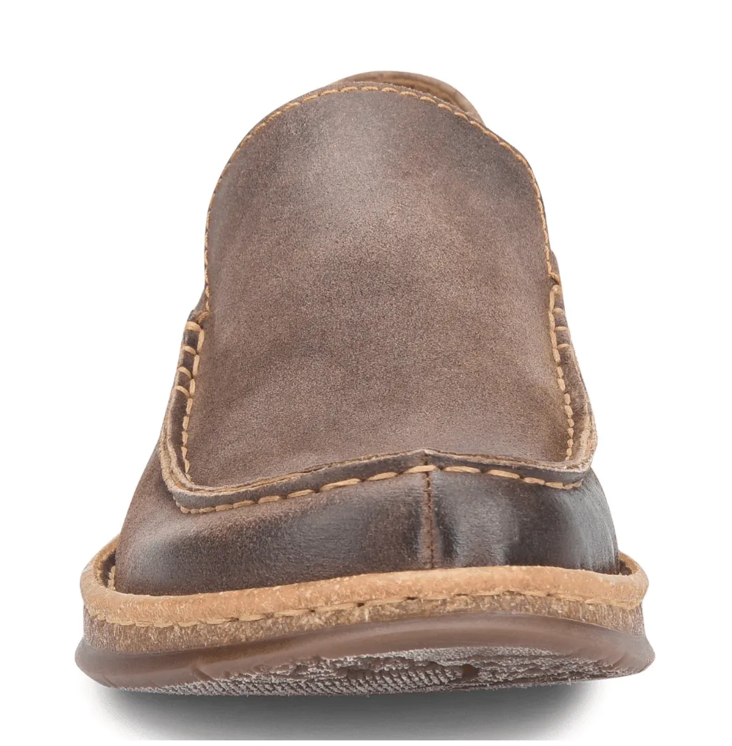 Born Men's Baylor Taupe Suede Leather Slip On Casual Shoes BM0009917 foldable