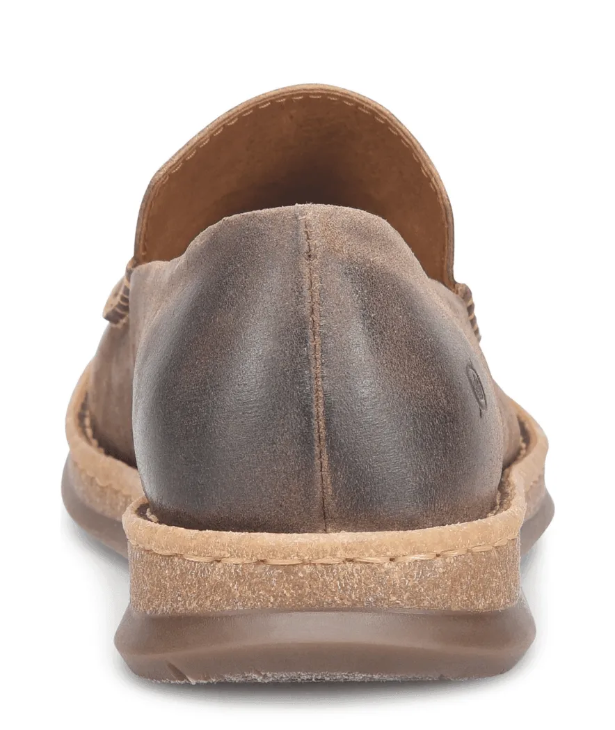 Boat Walk Born Men's Baylor Taupe Suede Leather Slip On Casual Shoes BM0009917