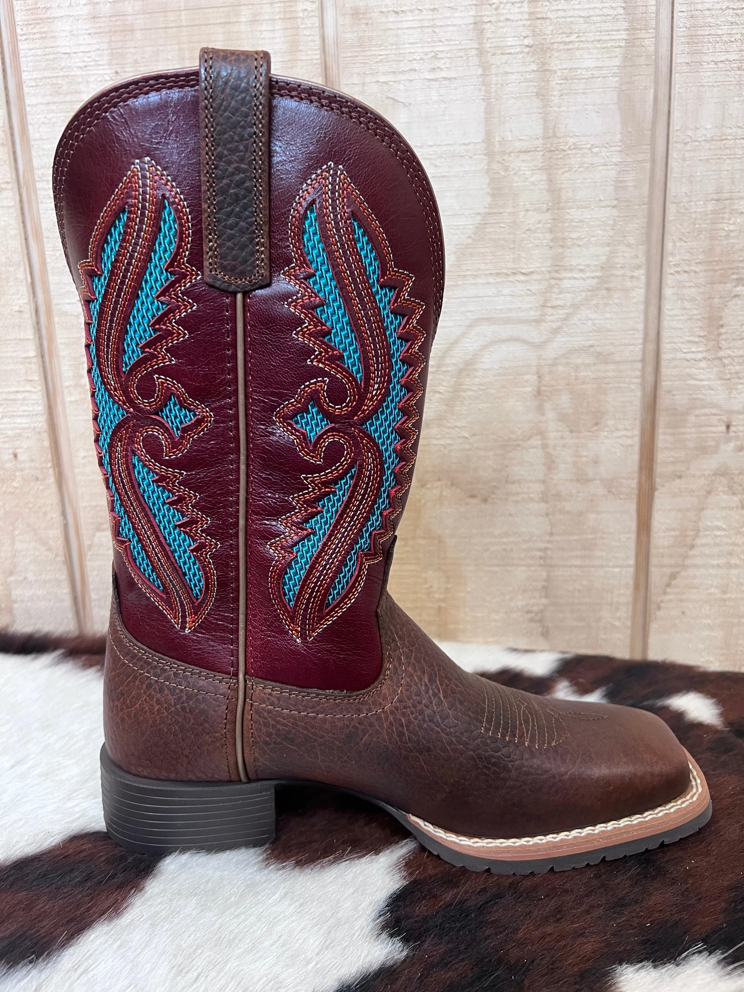 Ariat Women's Hybrid Rancher VentTek Brown Oiled Cowgirl Boots 10040410 Anti   Bacterial