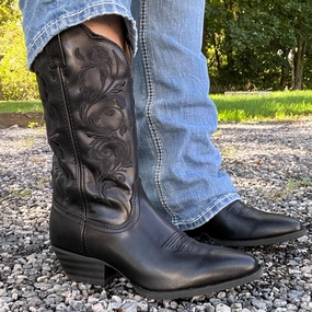 Twisted X Women's 12" Western Black Round Toe Boot WWT0038 Flat Form