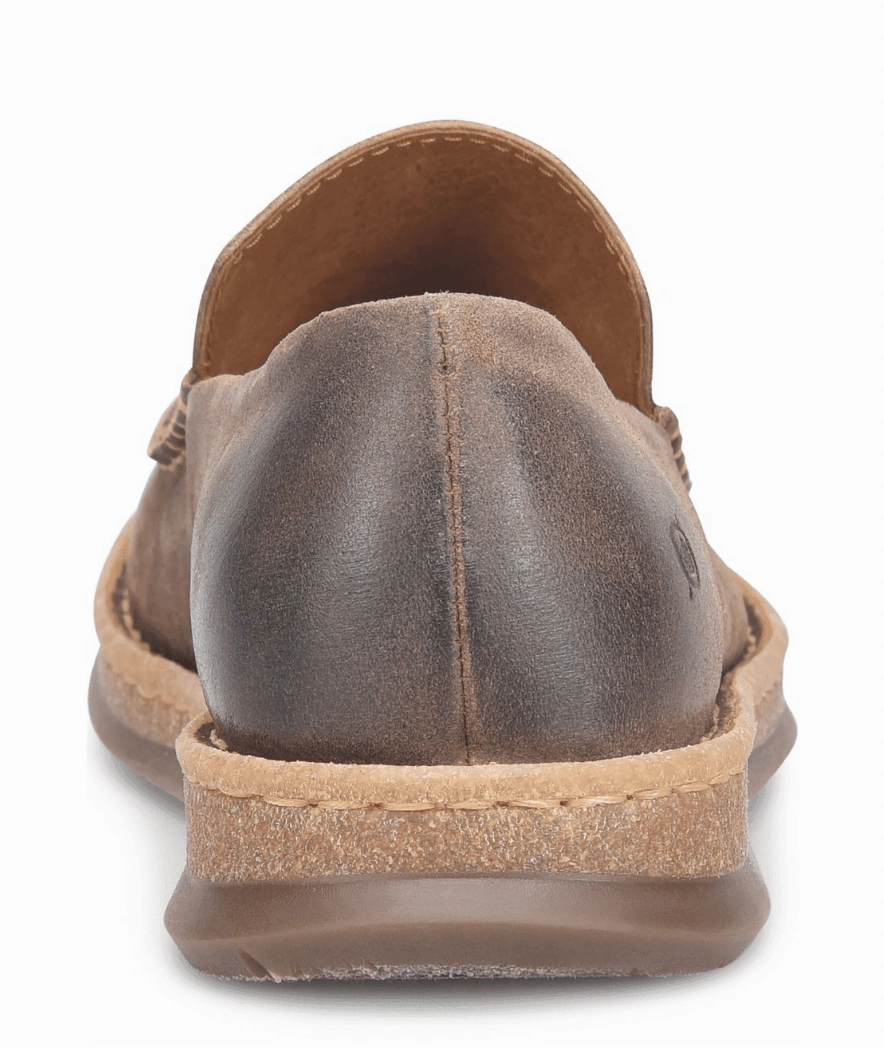 Boat Walk Born Men's Baylor Taupe Suede Leather Slip On Casual Shoes BM0009917