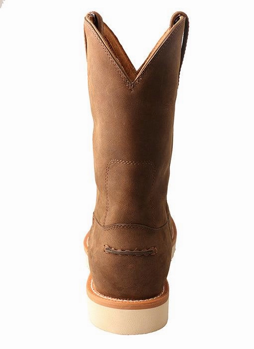 Twisted X Men's Distressed Saddle Brown Casual Wedge Boot MCB0001 Anti-Fatigue city commute