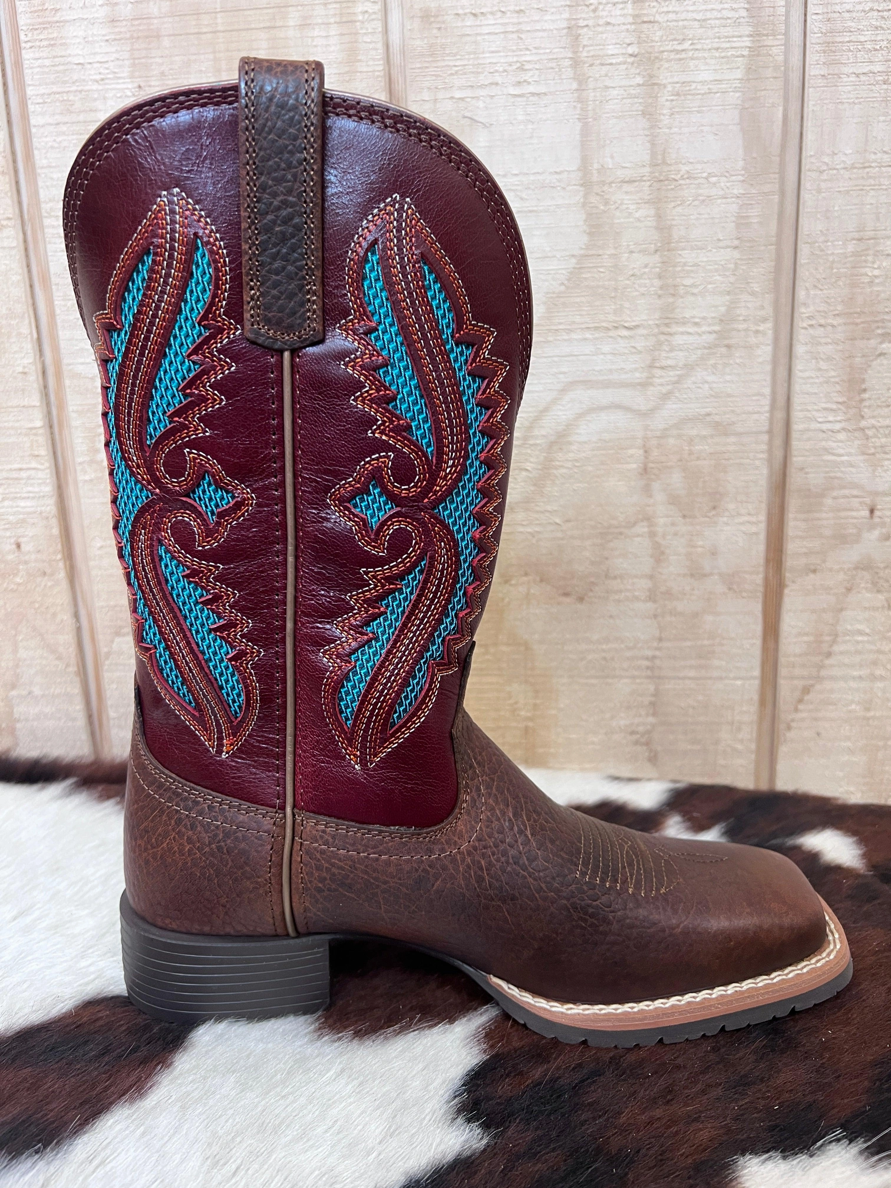 Ariat Women's Hybrid Rancher VentTek Brown Oiled Cowgirl Boots 10040410 Anti   Bacterial